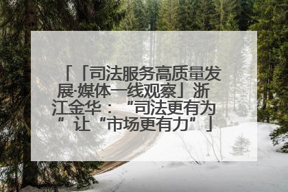 「司法服务高质量发展·媒体一线观察」浙江金华：“司法更有为”让“市场更有力”