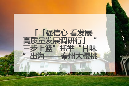 「强信心 看发展·高质量发展调研行」“三步上篮”托举“甘味”出海——秦州大樱桃高质量发展动作分解