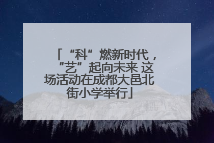 “科”燃新时代，“艺”起向未来 这场活动在成都大邑北街小学举行