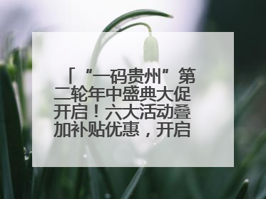“一码贵州”第二轮年中盛典大促开启！六大活动叠加补贴优惠，开启省钱购物新体验