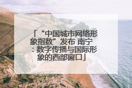 “中国城市网络形象指数”发布 南宁：数字传播与国际形象的西部窗口