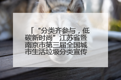“分类齐参与，低碳新时尚”江苏省暨南京市第三届全国城市生活垃圾分类宣传周正式启动