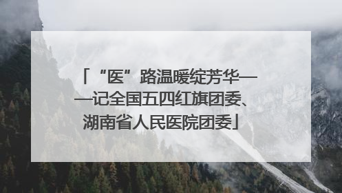 “医”路温暖绽芳华——记全国五四红旗团委、湖南省人民医院团委