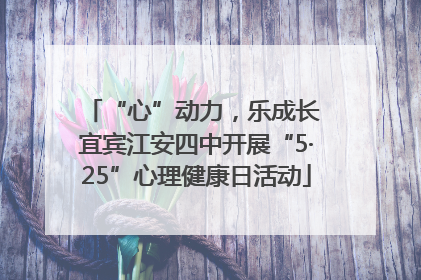 “心”动力，乐成长 宜宾江安四中开展“5·25”心理健康日活动