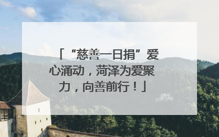 “慈善一日捐”爱心涌动，菏泽为爱聚力，向善前行！