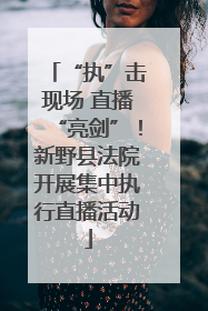 “执”击现场 直播“亮剑”！新野县法院开展集中执行直播活动