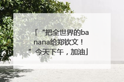 “把全世界的banana给郑钦文！”今天下午，加油