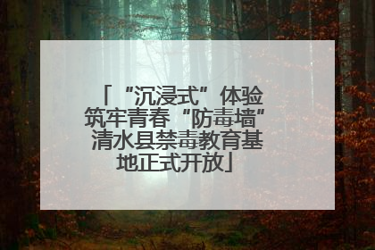 “沉浸式”体验 筑牢青春“防毒墙” 清水县禁毒教育基地正式开放