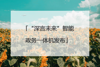 “深言未来”智能政务一体机发布