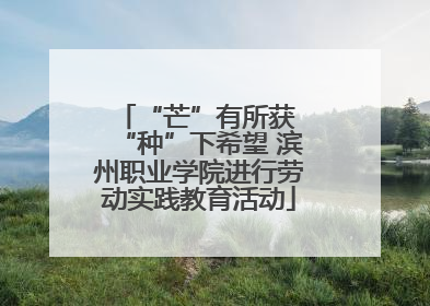“芒”有所获 “种”下希望 滨州职业学院进行劳动实践教育活动