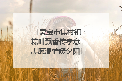 灵宝市焦村镇：粽叶飘香传孝意 志愿温情暖夕阳