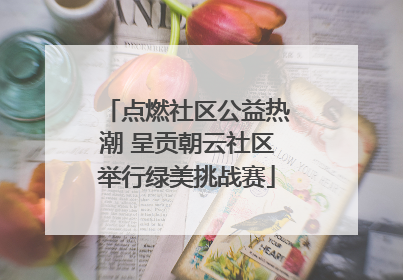 点燃社区公益热潮 呈贡朝云社区举行绿美挑战赛