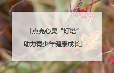 点亮心灵“灯塔” 助力青少年健康成长