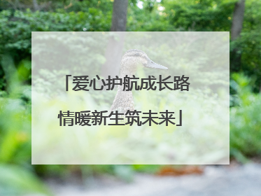 爱心护航成长路 情暖新生筑未来
