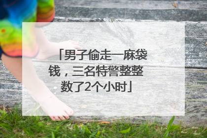 男子偷走一麻袋钱，三名特警整整数了2个小时