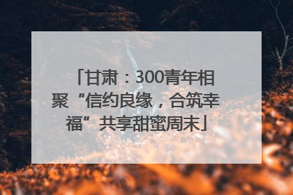 甘肃：300青年相聚“信约良缘，合筑幸福”共享甜蜜周末
