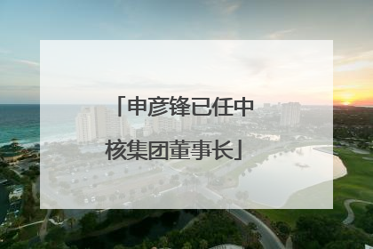 申彦锋已任中核集团董事长