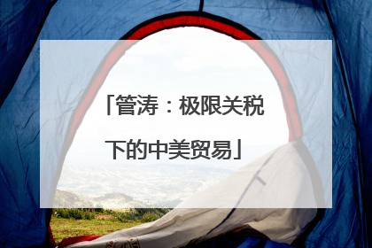 管涛：极限关税下的中美贸易