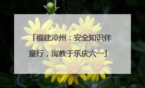 福建漳州：安全知识伴童行，寓教于乐庆六一
