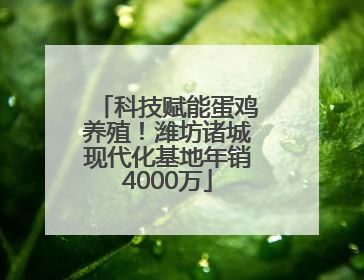 科技赋能蛋鸡养殖！潍坊诸城现代化基地年销4000万