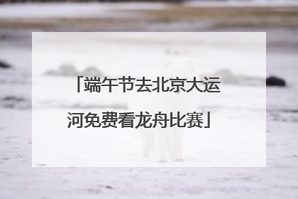 端午节去北京大运河免费看龙舟比赛