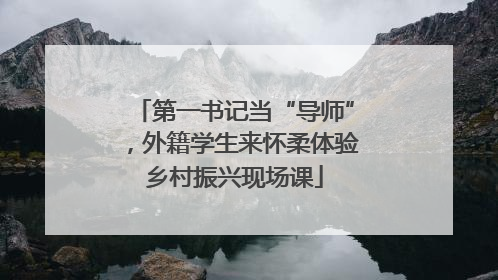 第一书记当“导师”，外籍学生来怀柔体验乡村振兴现场课