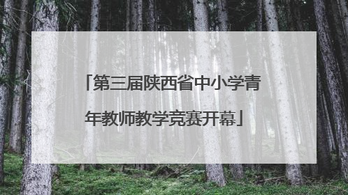 第三届陕西省中小学青年教师教学竞赛开幕