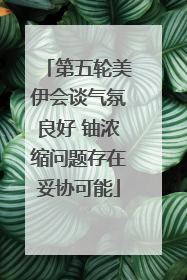 第五轮美伊会谈气氛良好 铀浓缩问题存在妥协可能