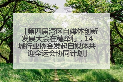 第四届湾区自媒体创新发展大会在穗举行，14城行业协会发起自媒体共迎全运会协同计划