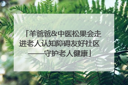 羊爸爸&中医松果会走进老人认知障碍友好社区——守护老人健康