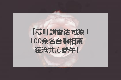 粽叶飘香话同源！100余名台胞相聚海沧共度端午