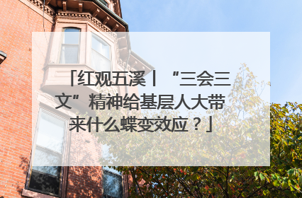 红观五溪丨“三会三文”精神给基层人大带来什么蝶变效应？