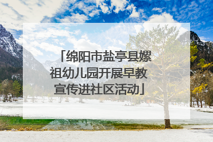 绵阳市盐亭县嫘祖幼儿园开展早教宣传进社区活动