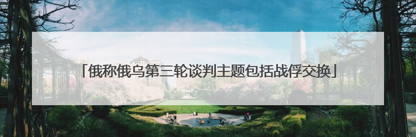 俄称俄乌第三轮谈判主题包括战俘交换