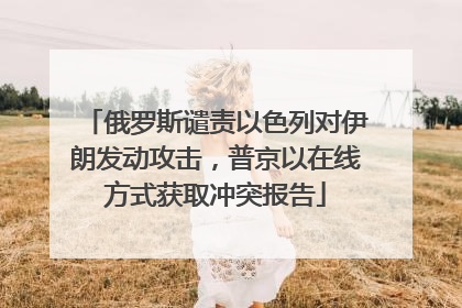 俄罗斯谴责以色列对伊朗发动攻击，普京以在线方式获取冲突报告