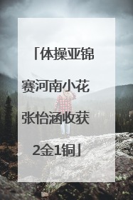 体操亚锦赛河南小花张怡涵收获2金1铜