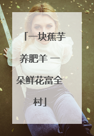 一块蕉芋养肥羊 一朵鲜花富全村