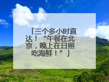 三个多小时直达！“午餐在北京，晚上在日照吃海鲜！”