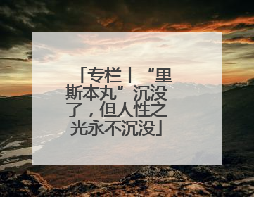 专栏丨“里斯本丸”沉没了，但人性之光永不沉没