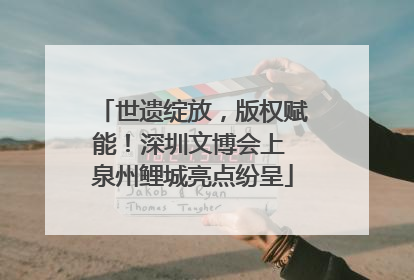 世遗绽放，版权赋能！深圳文博会上 泉州鲤城亮点纷呈