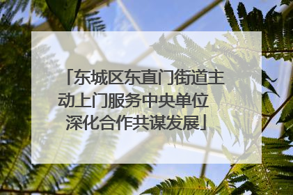 东城区东直门街道主动上门服务中央单位 深化合作共谋发展