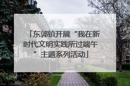 东郭镇开展“我在新时代文明实践所过端午”主题系列活动