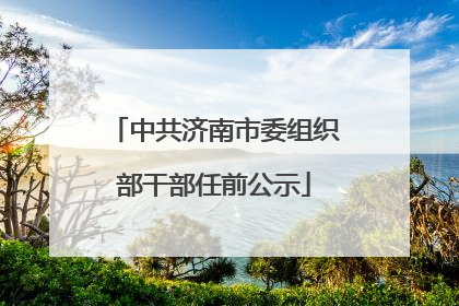 中共济南市委组织部干部任前公示