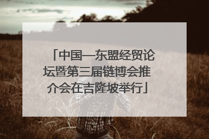 中国—东盟经贸论坛暨第三届链博会推介会在吉隆坡举行