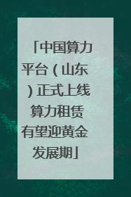 中国算力平台（山东）正式上线 算力租赁有望迎黄金发展期