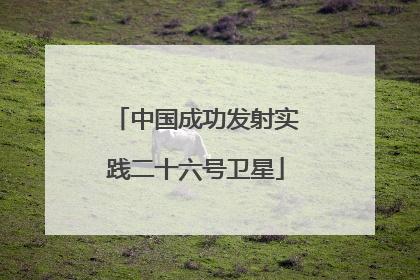 中国成功发射实践二十六号卫星