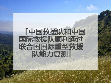 中国救援队和中国国际救援队顺利通过联合国国际重型救援队能力复测