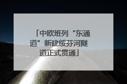 中欧班列“东通道”新建绥芬河隧道正式贯通