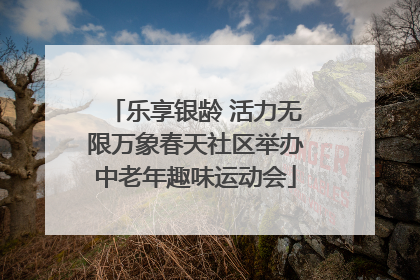 乐享银龄 活力无限万象春天社区举办中老年趣味运动会