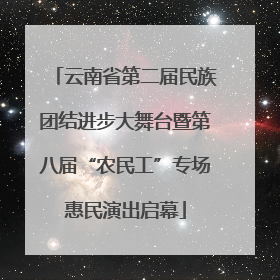 云南省第二届民族团结进步大舞台暨第八届“农民工”专场惠民演出启幕